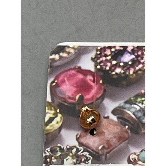 Mariana stud floral earrings red crystals hand made E-1166 241 READ NEW - Picture 7 of 7